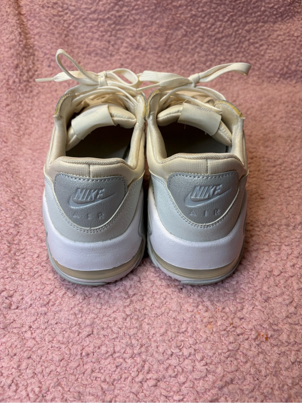 Nike Women’s Air Max Low-Top Sneakers in Pale Beige and Metallic Silver - Picture 3 of 8